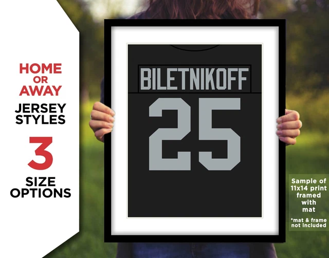 FRED BILETNIKOFF Jersey Photo Art OAKLAND RAIDERS Football 8x10 11x14 16x20