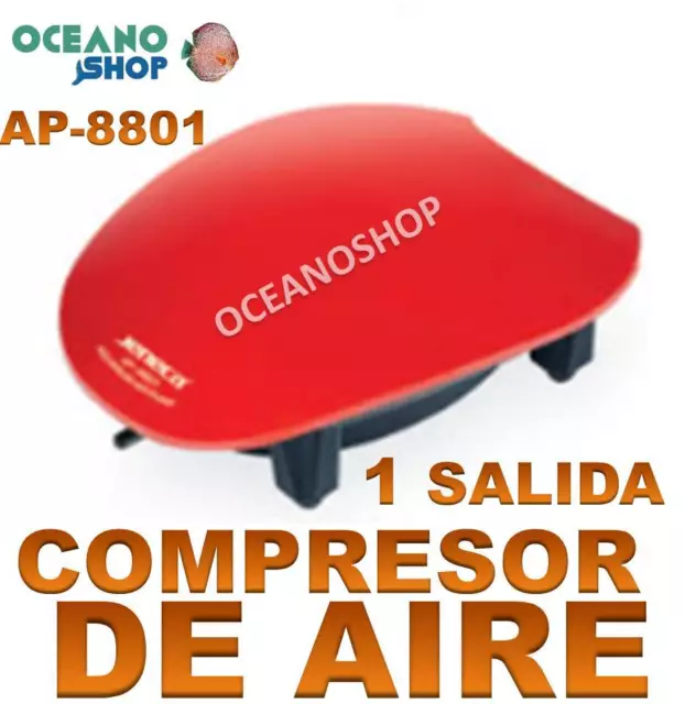 COMPRESOR de AIRE 2,1/min ACUARIO 1 SALIDA CON REGULADOR OXIGENADOR AIREADOR