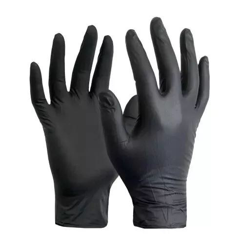 200 guantes NITRILO Negro TALLA L valido para uso medico certificado CE