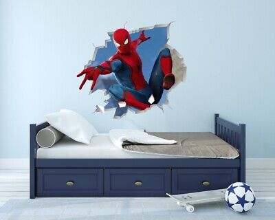 adesivi murali 3D adesivo murale spiderman decorazione muro cameretta bambini