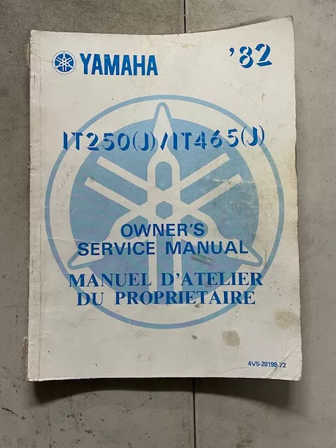 Sm433 Yamaha IT250(J)/IT465 (J) Service Manual 4V5-28199-72