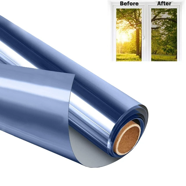 Heat Insulation Mirror Film 1pcs 50cm X 100cm 60cm X 100cm Blue Energy Saving