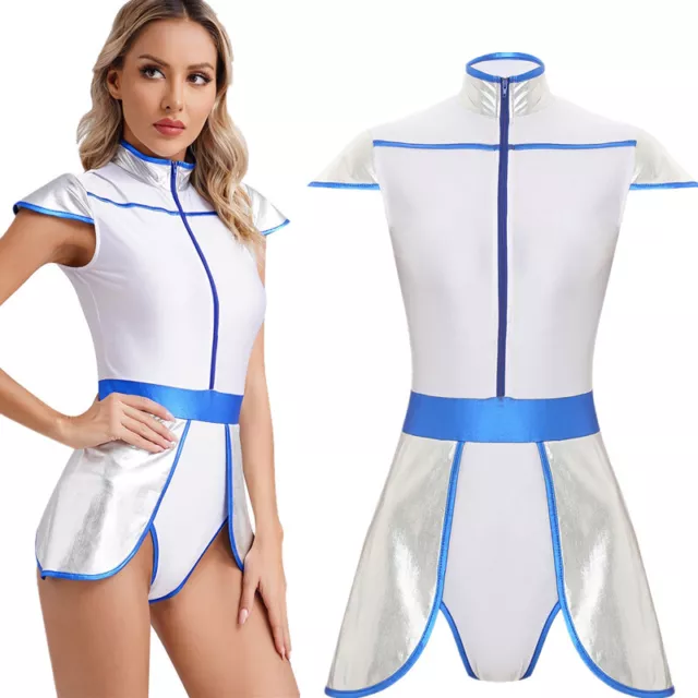 Costume vita da donna alieno astronauta Halloween corpo cintura festa cosplay sexy 2