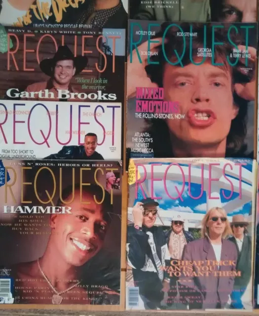 REQUEST Music Magazines LOT OF 9 1989-1992 STONES REM G'N'R MC Hammer PRINCE PE 3