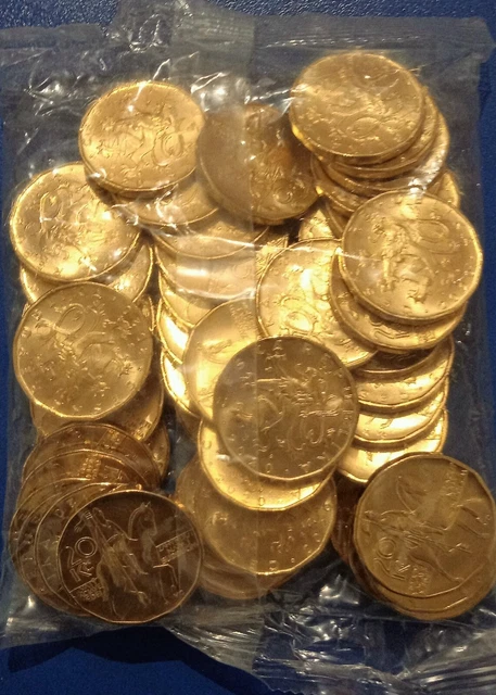 Czech Republic RARE unopened mint bag of 20 korun coins, year 2020, UNC, 50 pcs