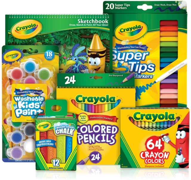 KIDS Gifts 140 Piece Favourites Inspiration Set Art Craft Painting Paint Brush 2