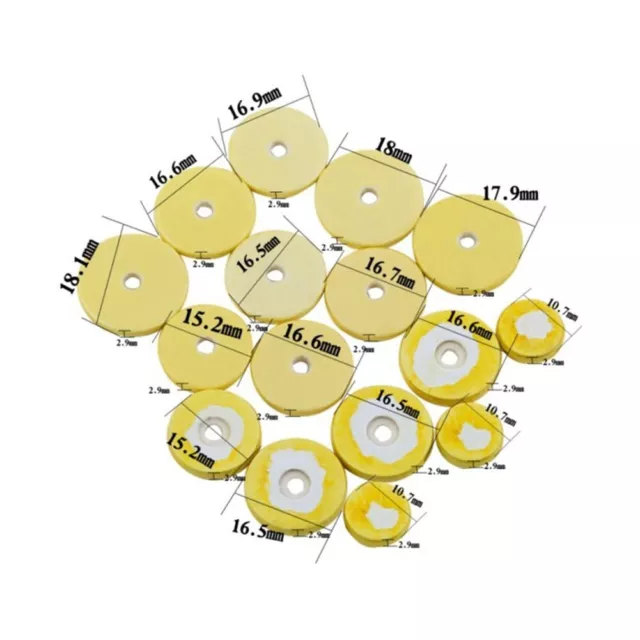 Jaune Fl?te Cuir Coussin 16pcs for Fl?te Instrument Cuir Musical de Vents