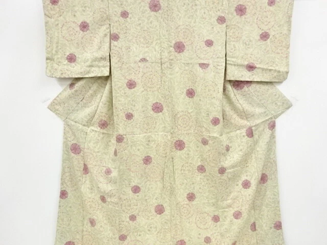 45107# Japanese Kimono / Antique Kimono / Shibori / Abstract Flower