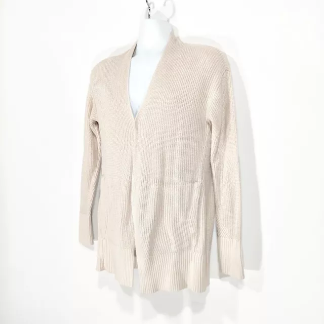 Lululemon Cashlu Knit Textured Wrap Kimono Cardigan Sweater Cream. Size XS/S.