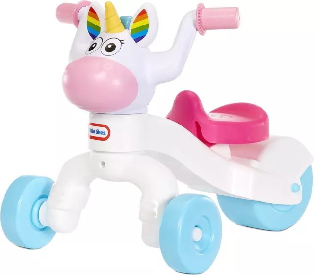 LITTLE TIKES Go + Grow Unicorn Indoor + Outdoor Ride-On Scoot for Preschool Kids