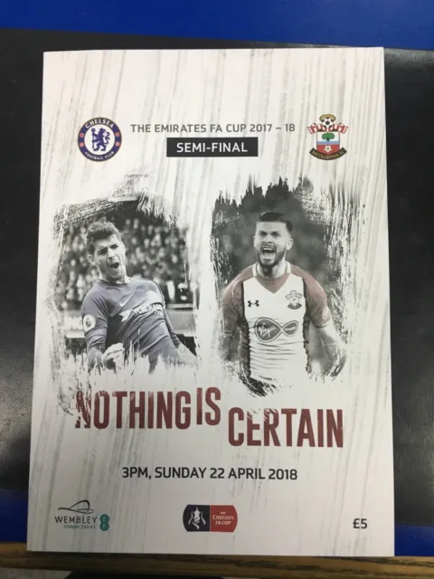Chelsea vs Southampton Emirates FA Cup Semi Final Programme