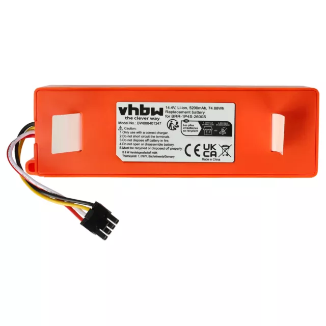 Akku für Roborock BRR-2P4S-5200D 5200mAh 14,4V