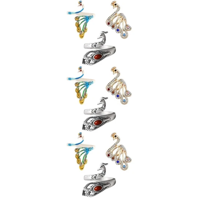 9 uds accesorios de punto anillos de metal anillos abiertos anillos de artesanía