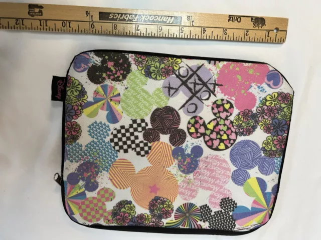 Disney Mickey Mouse Padded Media Case Cover Sleeve Zipper 8" x 10" x 1"