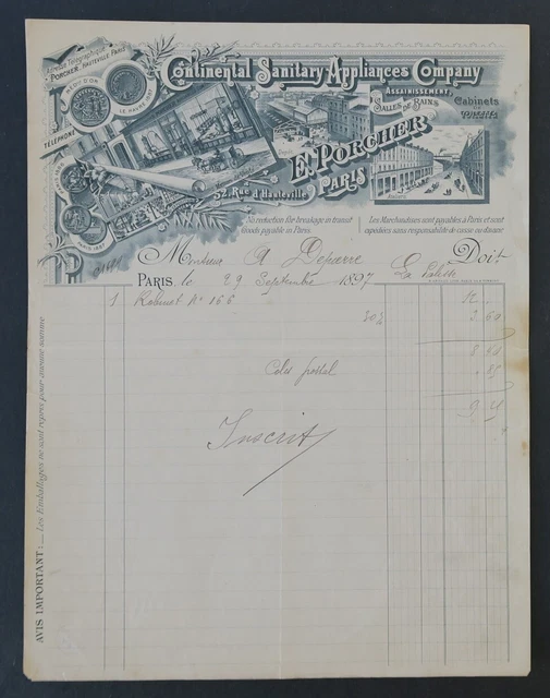 Facture Ancienne Paris 18?? - JOLY Cordonnier - Clémentine D'Orléans - Document Historique