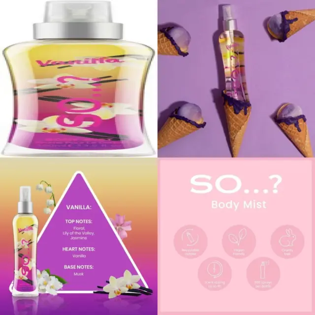 Body Mist By So…? Womens Vanilla Fragrance Spray 100 ml (Pack of 1)