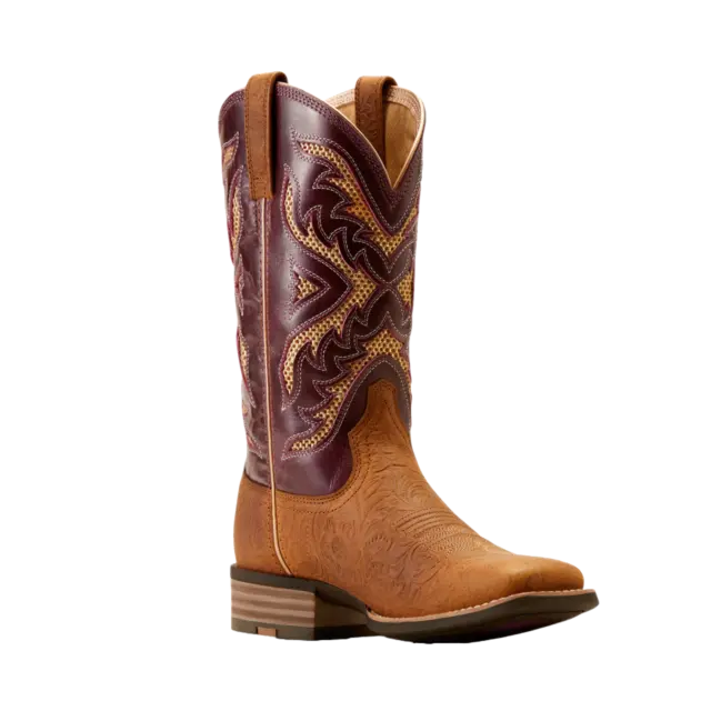 Ariat Ladies San Angelo VentTEK 360 Tooled Toasted Almond Western Boots 10051023