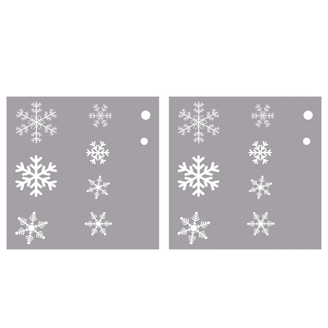 2 Sets von Frohe Weihnachten Fenster Aufkleber Schneeflocke Fenster Haften