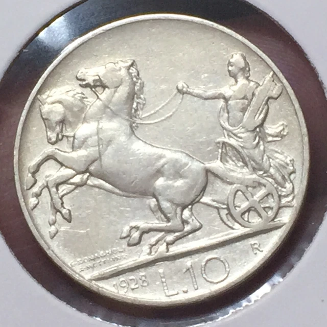 10 Lire 1928 1 Rosetta Biga  Reg. D'italia Vitt. Emanuele Iii