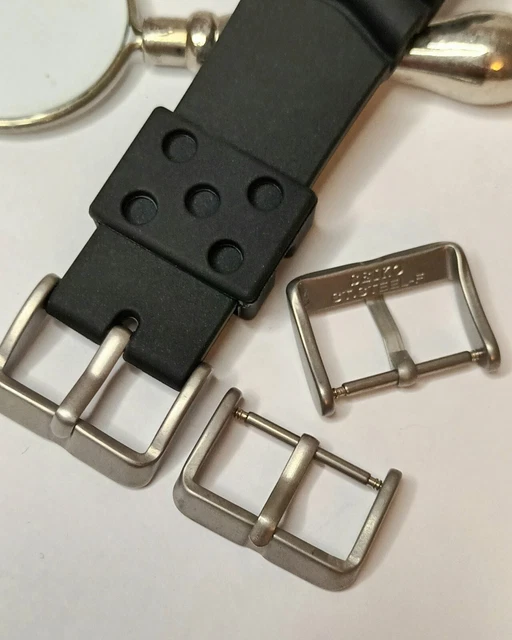Boucle De Bracelet De Montre Seiko 20mm En Acier Inoxydable Poli-brossé, Neuve Avec étiquettes