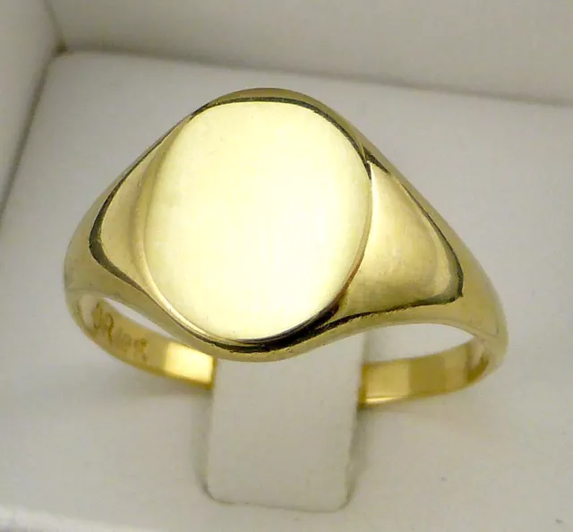Vintage 10K Solid Yellow Gold Signet Ring Size 8.5 Not Scrap