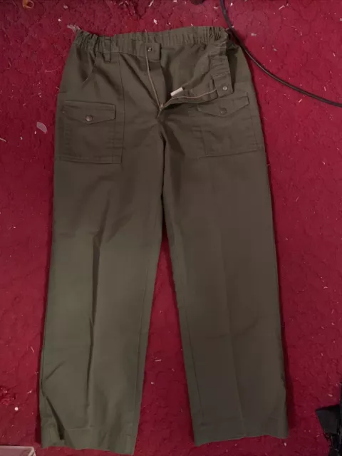 Official BSA Boy Scouts Uniform Pants Olive Green Size 14 Waist 27