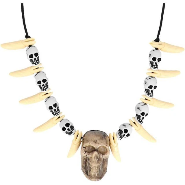 Collana Denti Boland Teschio Adulto Halloween Abito Fantastico