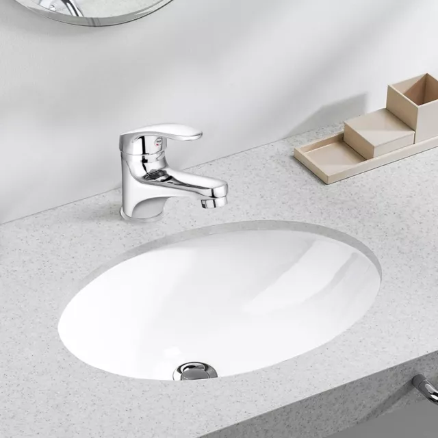Neu Badezimmer Einhebelhähne Modern Chrom Bad Mono Waschbecken Spüle Mixer Wasserhahn 3