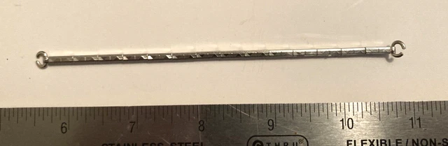 Vintage Brite Women's Silver Tone Stretch Watch Band Split Ring Ends Clasp. NOS