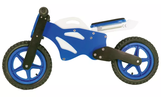 Laufrad für Kinder Kinderlaufrad Lauflernrad SuperbikeBlau Holzlaufrad Kinderrad 2