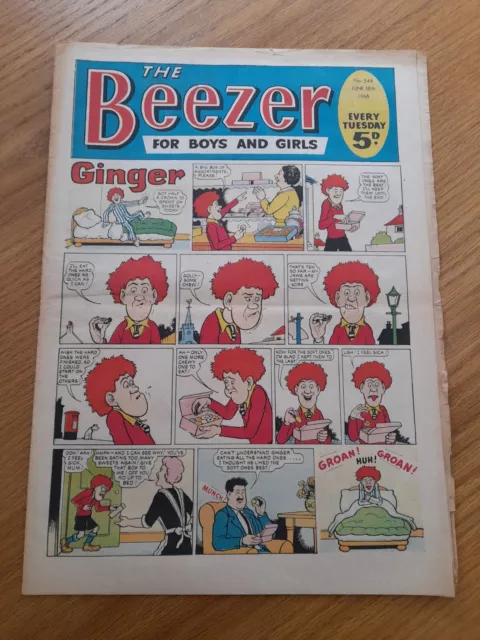 THE BEEZER COMIC No 544 JUNE 18th  1966 GOOD CONDITION