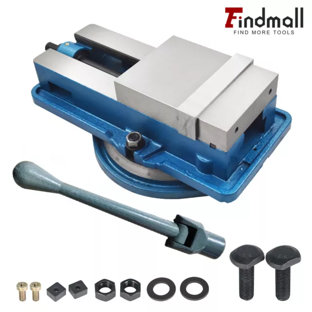 Findmall 6"x 7-1/2" Lockdown Milling Machine Bench Vise With 360° Swiveling Base