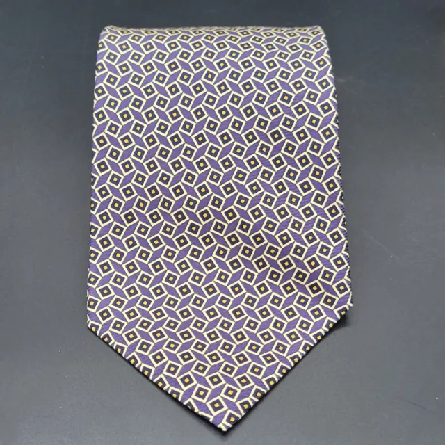 Nice! Vtg Polo Ralph Lauren Purple Blue Geometric Silk Neck Tie Men's Necktie
