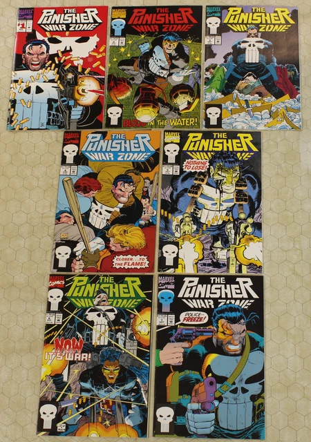 PUNISHER WAR ZONE #1 - 7 (1992) vol.1 Set NM- (Marvel Comics)