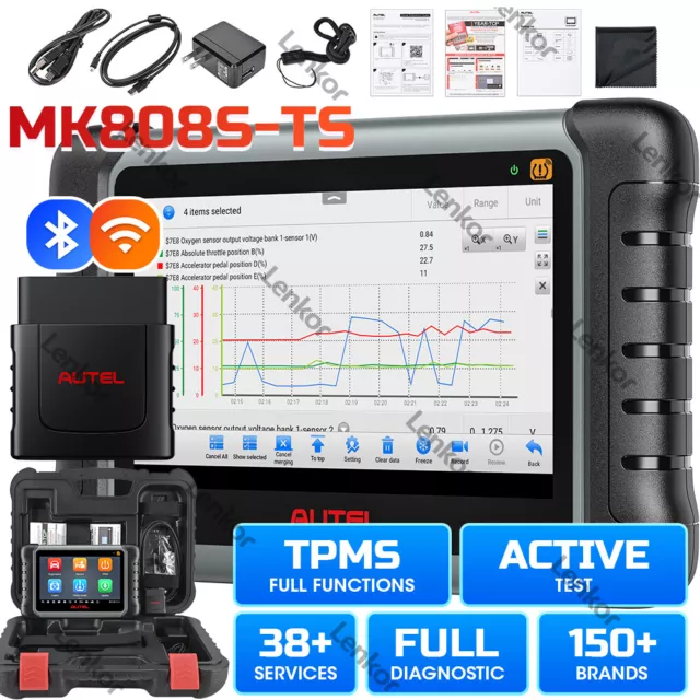 2023 Autel MaxiCOM MK808S-TS MK808TS TPMS Relearn Tool Car Diagnostic Scanner US