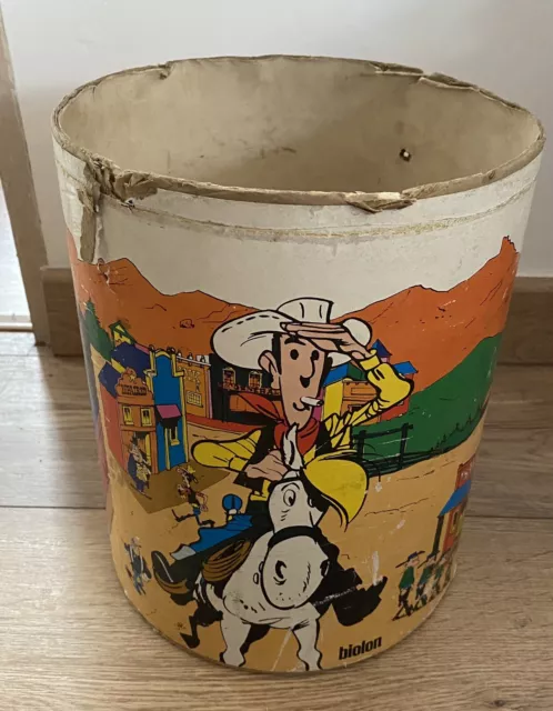 baril lessive carton publicitaire lucky luke BIOLON morris goscinny bd