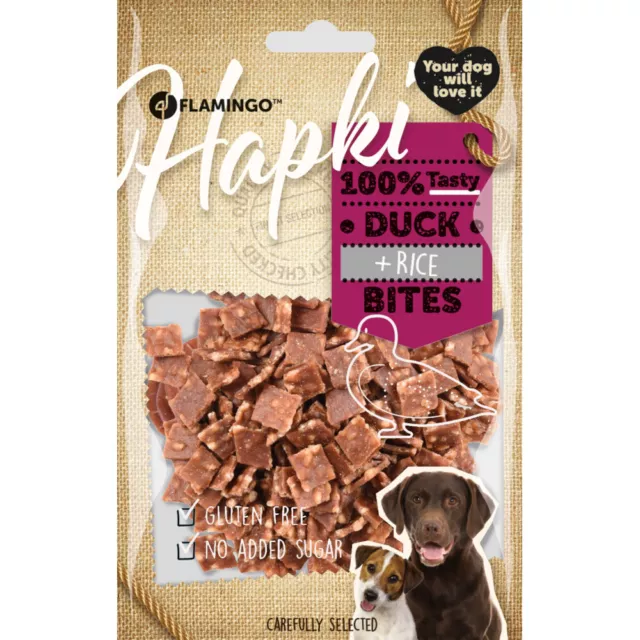 Friandise morceaux de canard Hapki  pour chien 85 g sans gluten