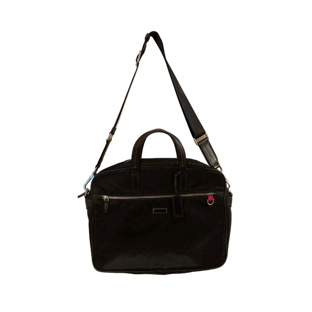 Tumi VOYAGEUR Bag Cornwall Brief Business Shoulder Black Nylon Leather Trim