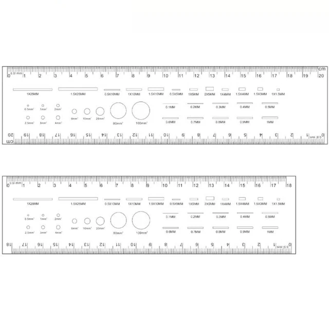 Film Calibration Ruler Gauge Point Dot Line Surface Inspection Measuring Tools