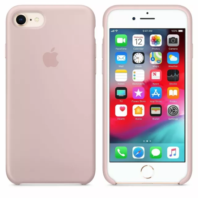 Funda de silicona para iPhone 8 rosa arena