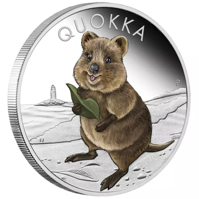 Silbermünze Quokka 2021 - Australien - im Etui - 1 Oz PP in Farbe