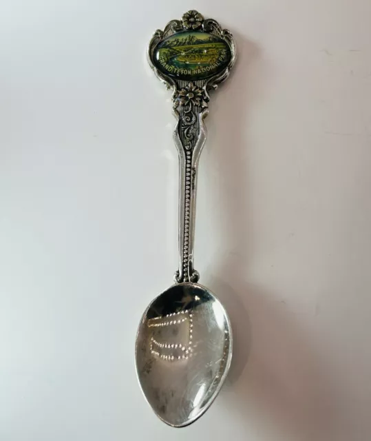 Yellowstone Grand Teton Souvenir Spoon By Vista Silver Plate