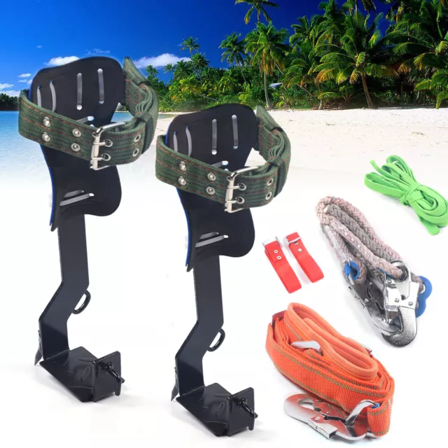 Baumkletterwerkzeuge Obstpflücken Jagd Pole Climbing Spikes Mit Schutzgurt +Seil
