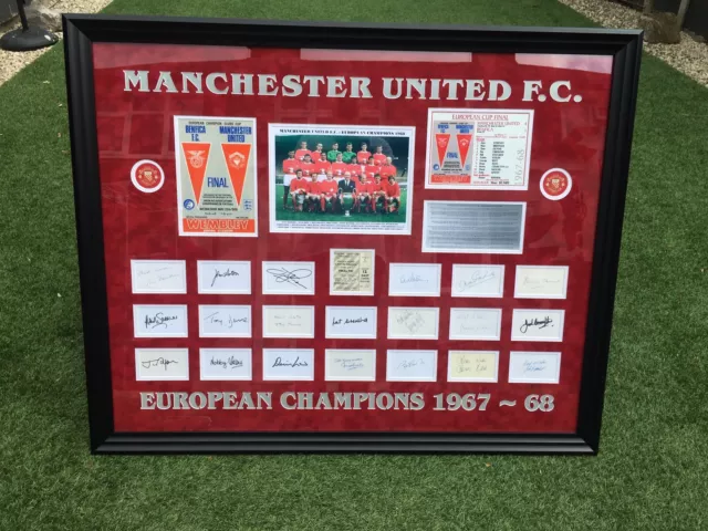 Manchester United 1967/68 autographs European Cup Winners 1967.