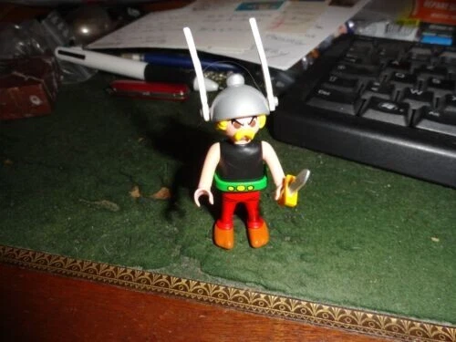Figurine Gaulois Playmobil Vintage - Pantalon Rayé Brasileiro - Pour Village Ou Ferme Astérix