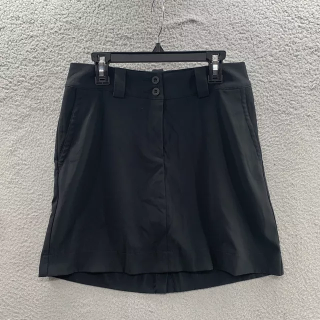 Nike Golf Skirt Womens Black Dri-Fit Lined Skort Tour Performance Stretch Size 2
