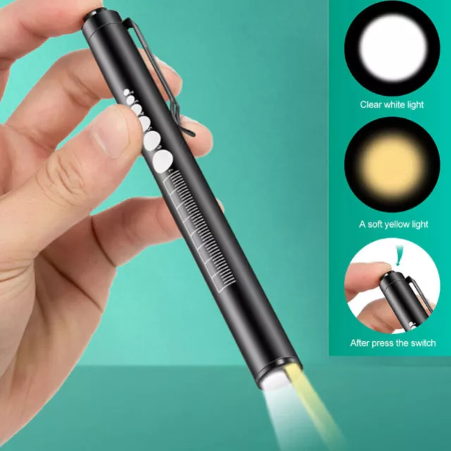 LED Penlight Tactical Flashlight Medical Diagnostic Pen Torch Light Nurse Doctor