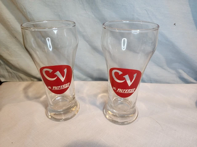 CHAMPAGNE VELVET (CV) ACL Beer Glasses, Set of 2 NICE!
