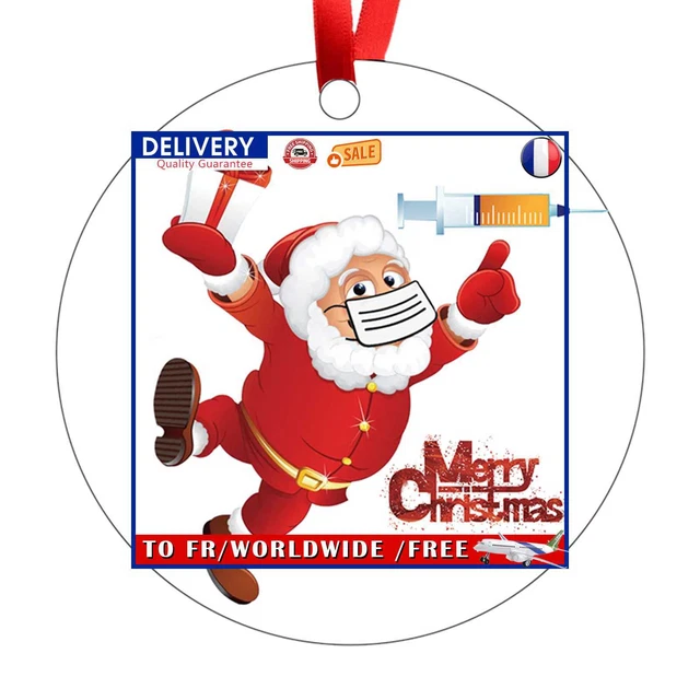 Acrylic Christmas Ornaments 2021 Xmas Tree Hanging Decorations Keepsake (3)