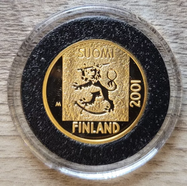 Finnish Gold Markka "Last Markka Coin" 2001 KM #95 *Proof* Free Shipping